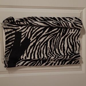 Iceberg Black and White Zebra Print A-Line Skirt